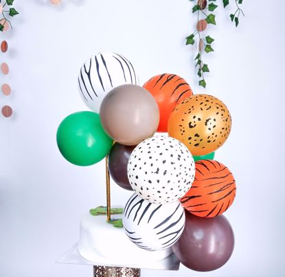 Picture of ANIMAL PRINT BALLOON CAKE TOPPER MINI GARLAND