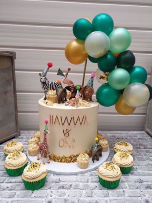Picture of BALLOON CAKE TOPPER MINI GARLAND SAFARI TROPICAL