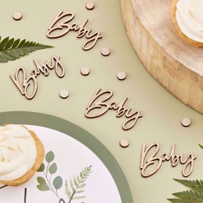 Picture of WOODEN BABY SHOWER CONFETTI