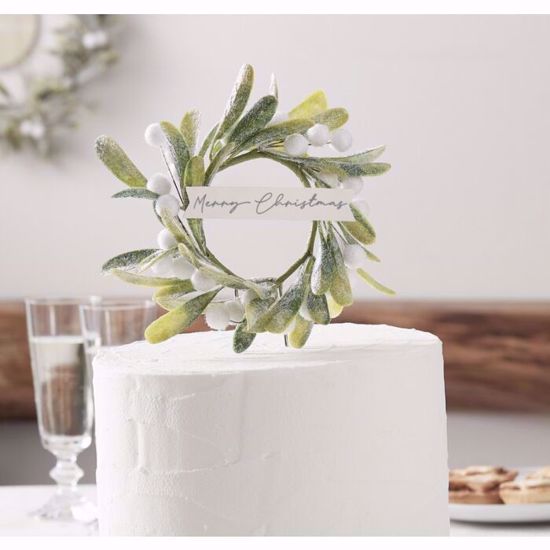 Picture of CHRISTMAS MISTLETOE CAKE TOPPER