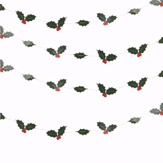 Picture of HOLLY LEAVES CHRISTMAS GARLAND DECORATION