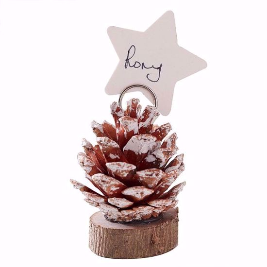 Picture of PINE CONE CHRISTMAS PLACE CARD HOLDERS