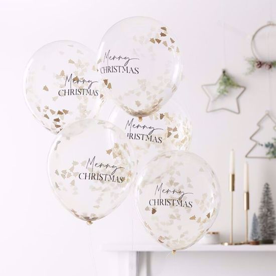Picture of MERRY CHRISTMAS CONFETTI BALLOONS