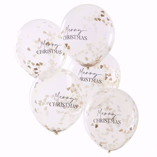 Picture of MERRY CHRISTMAS CONFETTI BALLOONS