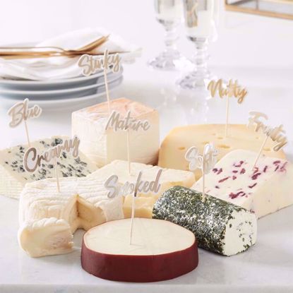 Picture of GOLD CHEESE BOARD PARTY FOOD PICKS