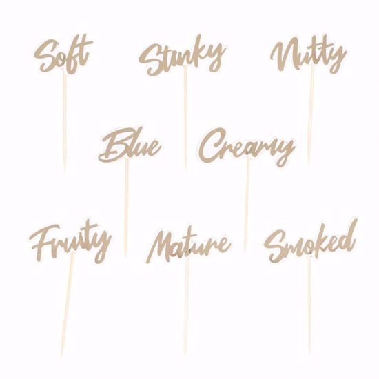 Picture of GOLD CHEESE BOARD PARTY FOOD PICKS