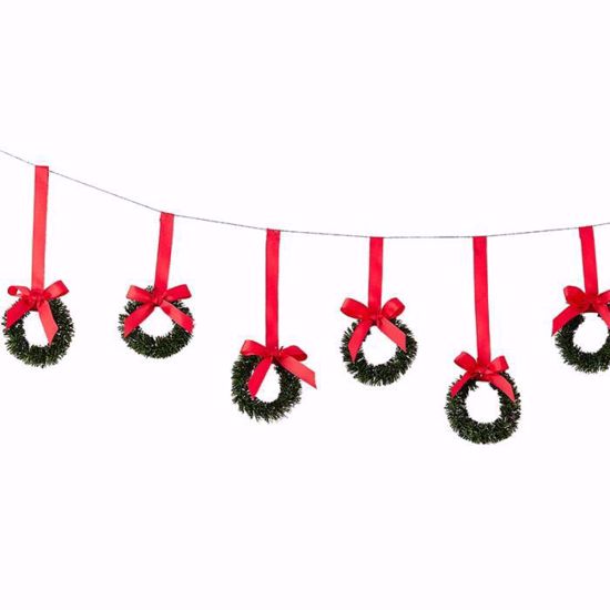 Picture of HANGING CHRISTMAS WREATH BUNTING DECORATION