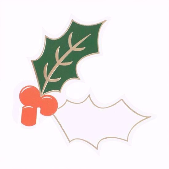 Picture of CHRISTMAS PARTY HOLLY GLASS DECORATIONS