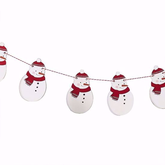 Picture of CHRISTMAS WOODEN SNOWMAN BUNTING