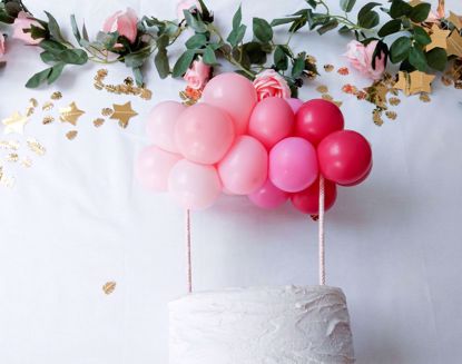 Picture of Balloon Cake Topper Mini Garland Pink Ombre
