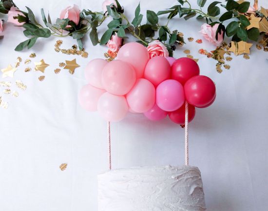 Picture of Balloon Cake Topper Mini Garland Pink Ombre