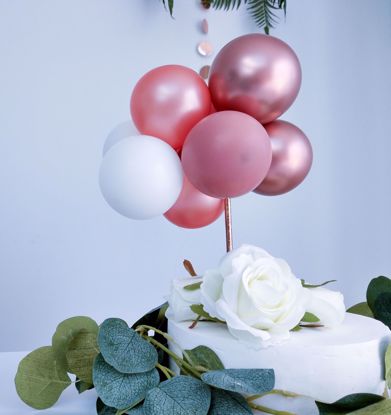 Picture of BALLOON CAKE TOPPER GARLAND ROSE GOLD CHROME