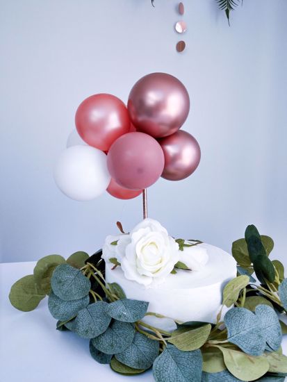 Picture of BALLOON CAKE TOPPER GARLAND ROSE GOLD CHROME