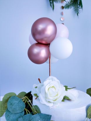Picture of BALLOON CAKE TOPPER  ROSE GOLD BIRTHDAY
