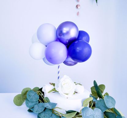Picture of BALLOON CAKE TOPPER  PURPLE OMBRE BIRTHDAY