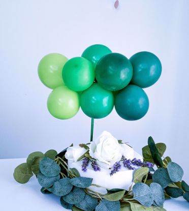 Picture of BALLOON CAKE TOPPER  GREEN OMBRE GARLAND SAFARI TROPICAL