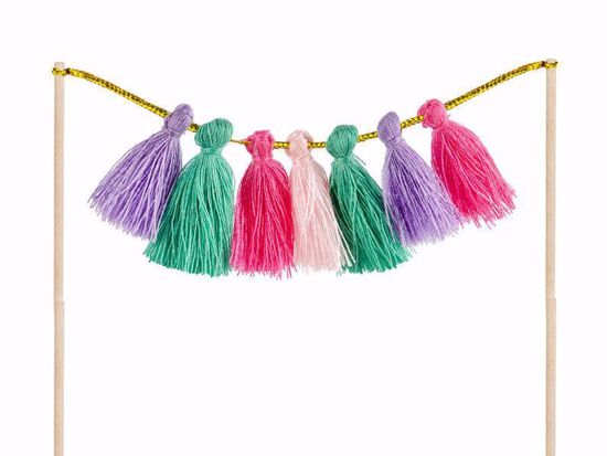 Picture of Llama Party Cake topper Birthday Tassel Garland