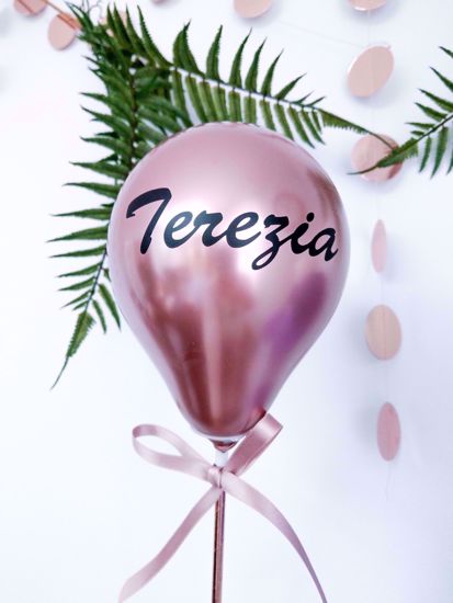 Picture of Rose Gold Balloon Custom Name Vinyl