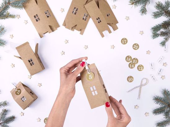 Picture of HOUSE CHRISTMAS ADVENT CALENDAR BOXES  DIY