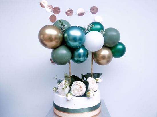 Picture of Cake Topper Balloon Garland Eucalyptus Spray Green