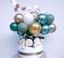 Picture of Cake Topper Balloon Garland Eucalyptus Gold Chrome Confetti