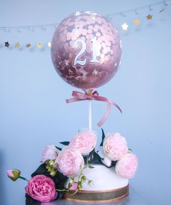 Picture of Balloon Cake Topper Age Number 21 30 50 60