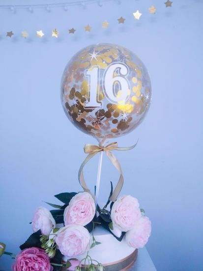 Picture of Balloon Cake Topper Age Number 21 30 50 60