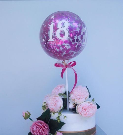 Picture of Balloon Cake Topper Age Number 21 30 50 60