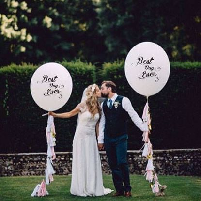 Picture of Best Day Ever 36" Oval Balloons Tail Tassels