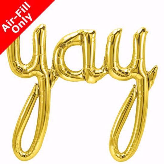Picture of 65 Yay Script Cursive Balloon 45" Custom Order
