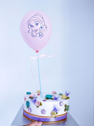 Picture of PRINCESS PINK BALLOON CAKE TOPPER