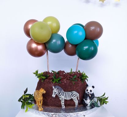 Picture of Balloon Cake Topper Safari Green Jungle