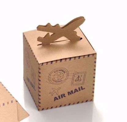 Picture of Favour Boxes Airmail Vintage Rustic Kraft