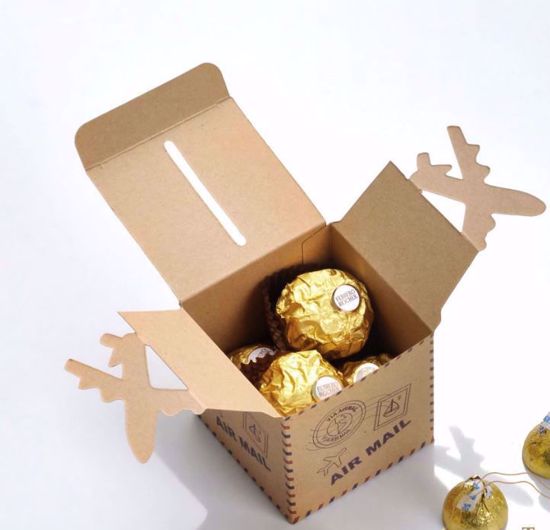 Picture of Favour Boxes Airmail Vintage Rustic Kraft