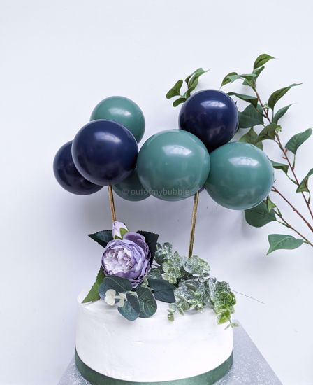Picture of Sage Green and Navy Cake Topper