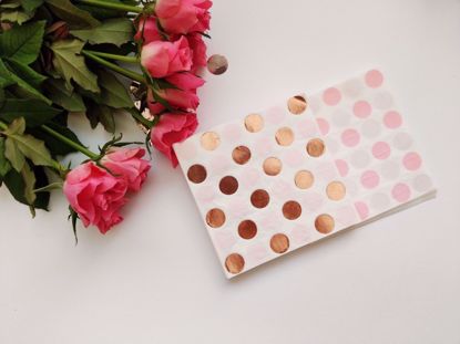 Picture of Rose Gold Napkins Polka Dot