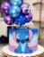 Picture of Purple Blue Chrome Balloon Cake Topper