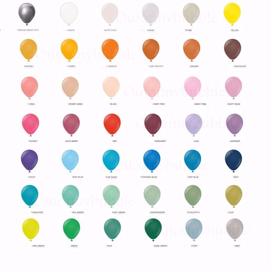 Picture of Custom Colours Balloon Cake Topper