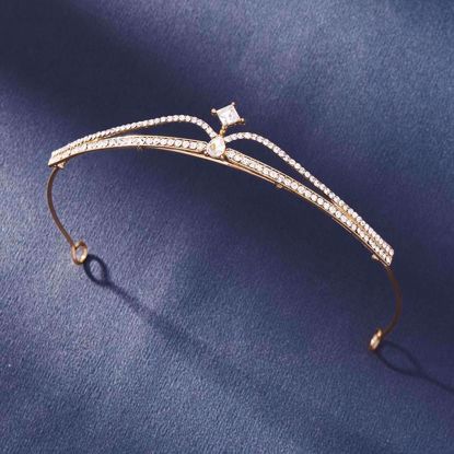Picture of Tiara Headband Gold Bridal Wedding