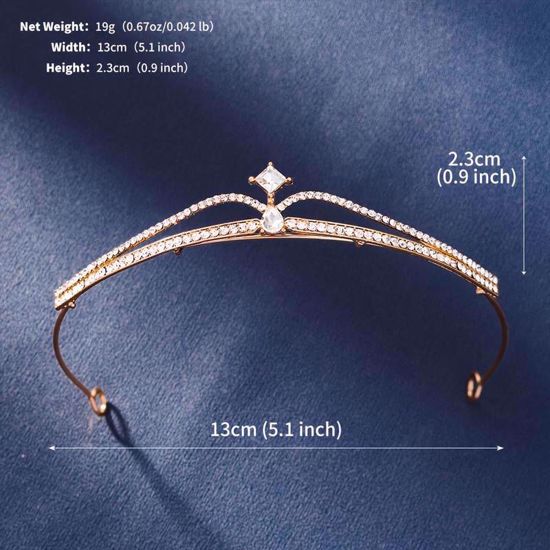 Picture of Tiara Headband Gold Bridal Wedding