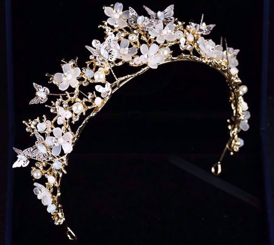 Picture of Butterflies Tiara Wedding Bride