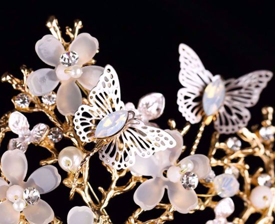 Picture of Butterflies Tiara Wedding Bride