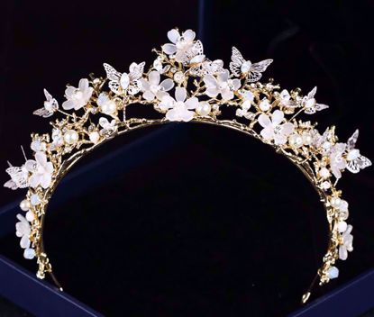 Picture of Butterflies Tiara Wedding Bride