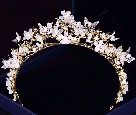 Picture of Butterflies Tiara Wedding Bride
